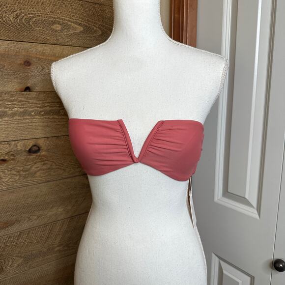Andie Swim The Scala Top Strapless Bandeau in Punch Size Small NWT - Picture 3 of 11
